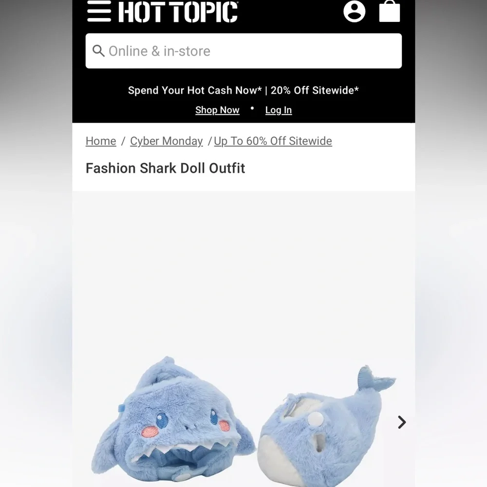 NEW Labubu 2pcs Shark Outfit Clothing for Dolls